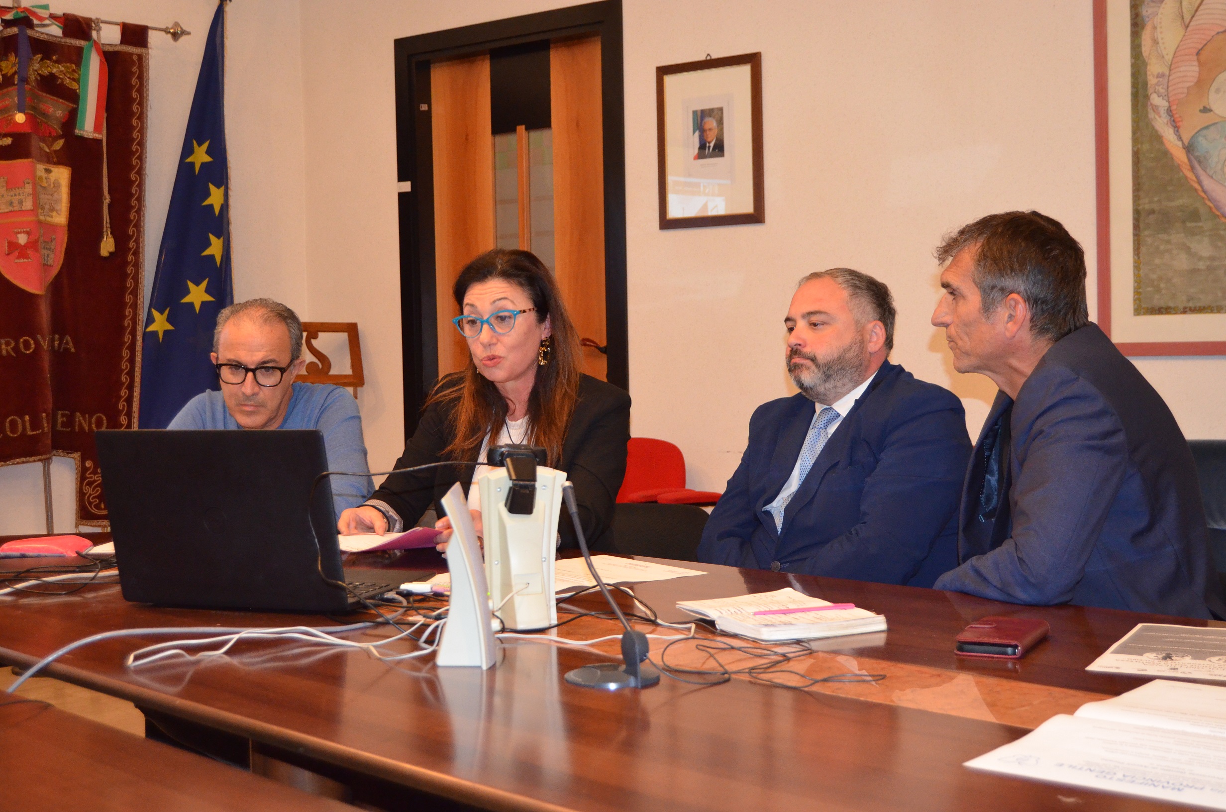 Un Momento della videoconferenza Provincia Gentile